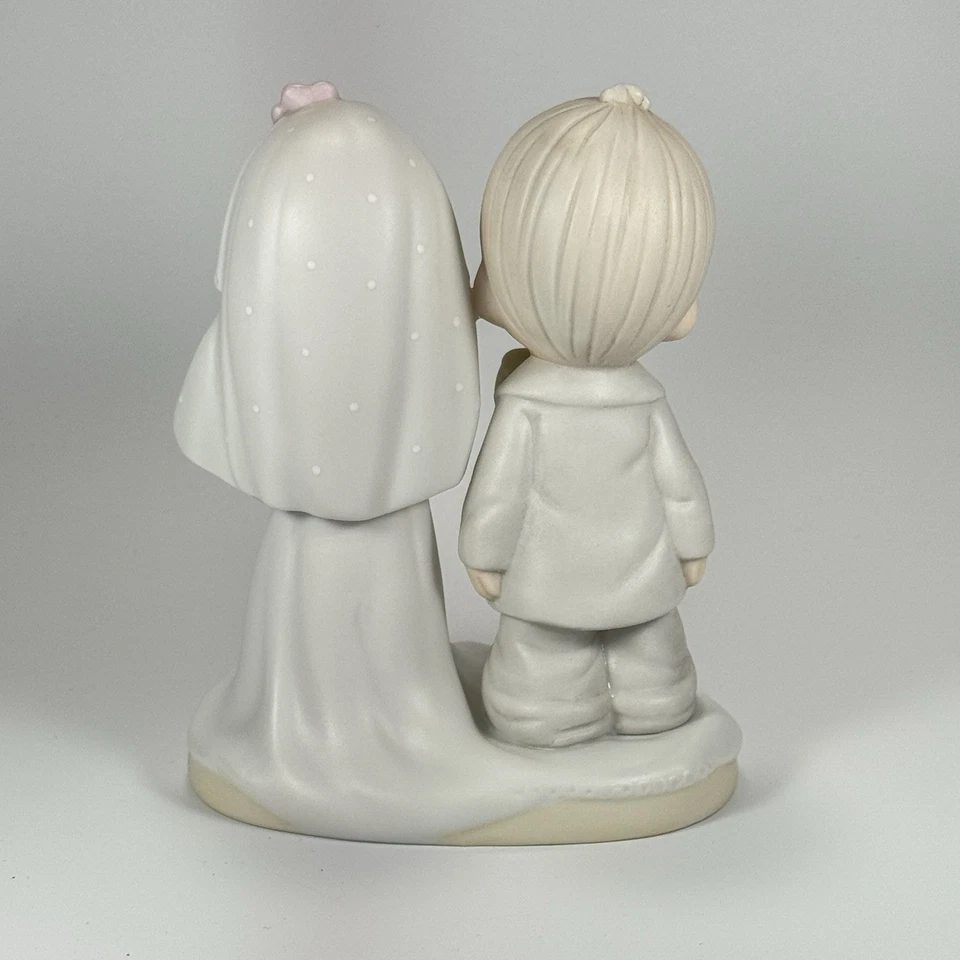 Topper de pastel vintage Precious Moments Lord Bless You & Keep You Bride & Groom nuevo en caja Foto 3 de 4