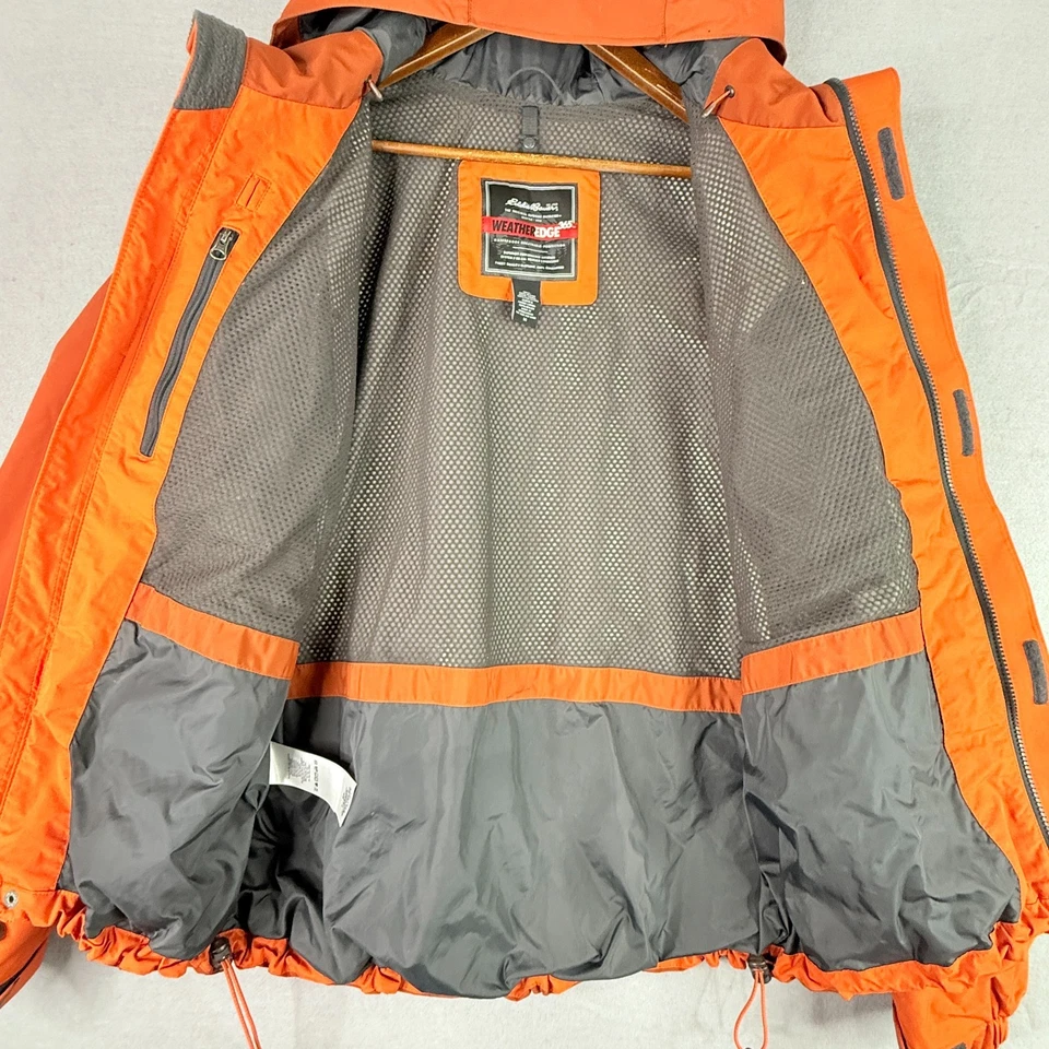 Ветровка с капюшоном Eddie Bauer дождевик мужской средний оранжевый выветренный 365 - Изображение 4 из 4