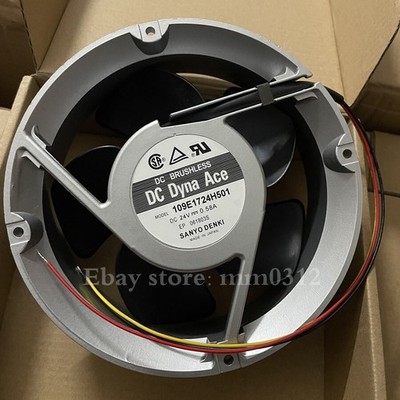 1pcs 109E1724H501 24v 0.58A 3-wire aluminum frame axial fan #jg