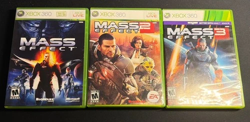 Mass Effect Trilogy 1 2 3 (Xbox 360) Complete w/ Manuals - Tested Working