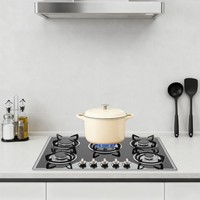 5 Burner Gas Stove Cast Iron Gas Hob Burner Cooker LPG NG gas Hob Cooktop UK