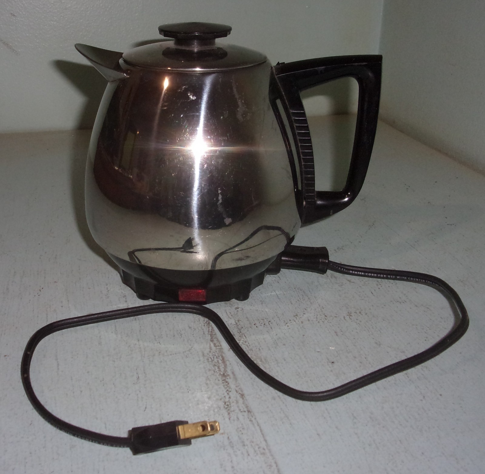 Electric Chrome Coffee Pot