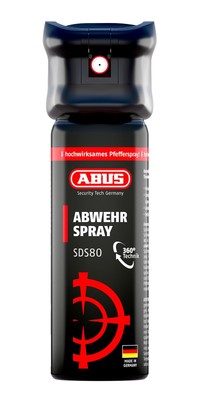 ABUS Pfefferspray SDS80 zur Tierabwehr bis zu 5 m zielgenaues Abwehrspray mit