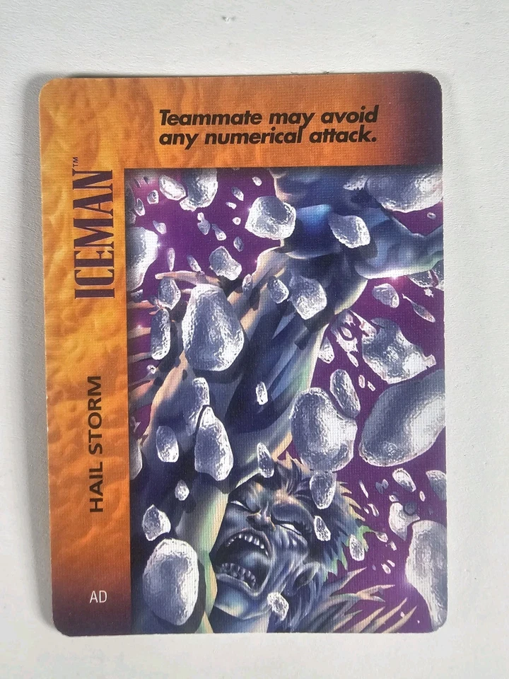 Marvel OVERPOWER PowerSurge Iceman 4 Card Lot Ice Armor, Frostbite, Sub-Zero, Ha - Image 2 of 4