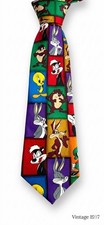 Vintage 1997 Looney Tunes Tie Bugs Bunny Taz Tweety Pepe WB Necktie