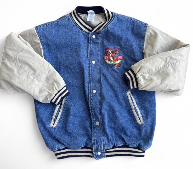 Vintage 90s Disney Tigger Denim Bomber Jacket | eBay