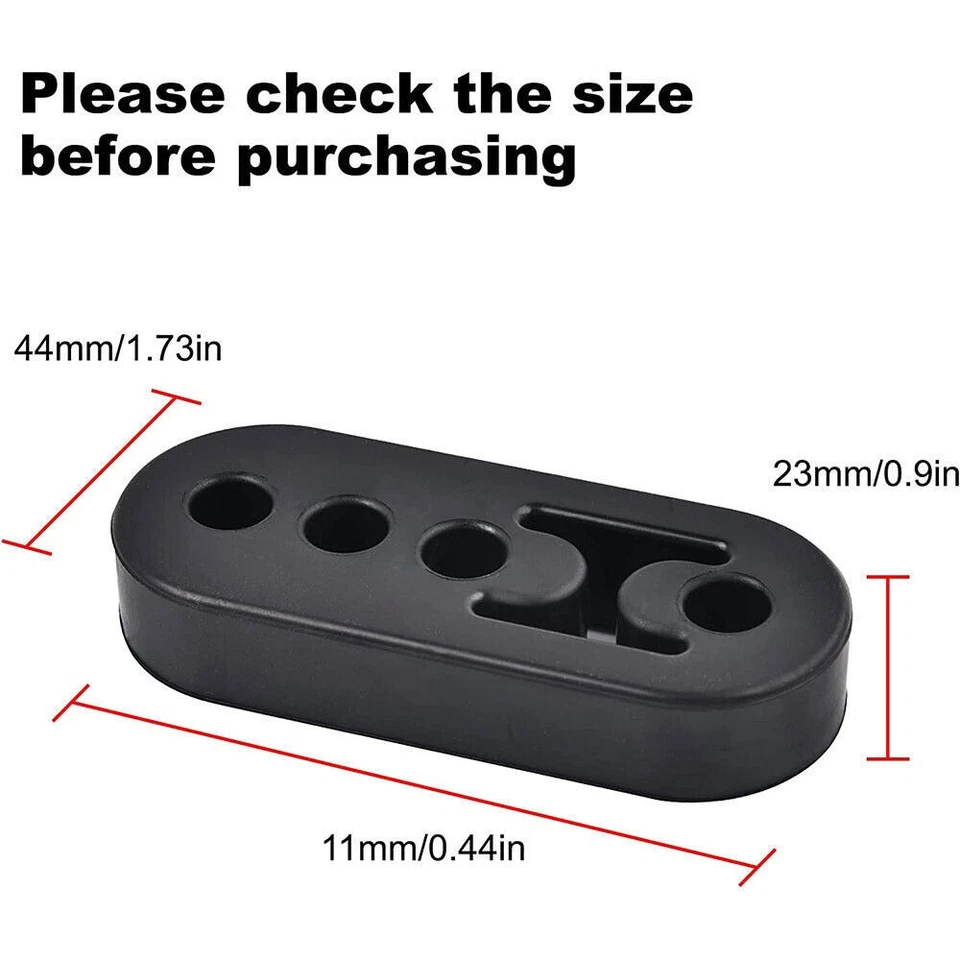 4pcs Universal Exhaust Hanger Rubber Adjustable Insulator Bushing Mount 4 Holes Foto 2 de 4
