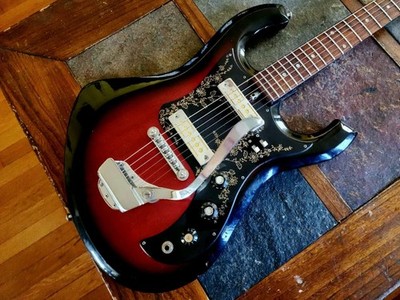 Kimberly Teisco vintage MIJ double-cut gold foil 60s - red burst