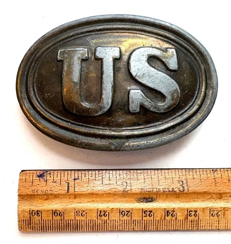 U. S. Civil War, replica brass belt buckle; made in 1960's - 1970's
