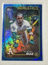 Esteury Ruiz 2024 Topps Blue Holofoil #21  /999 Oakland Athletics