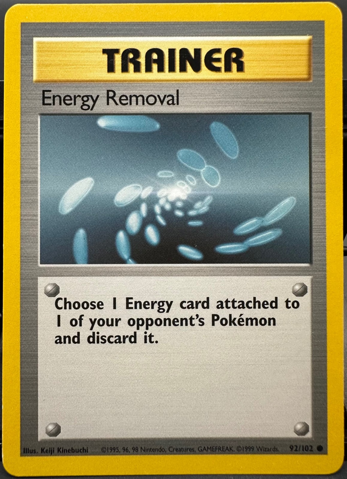 Energy Removal 92/102 Base Set Pokemon TCG 1999 LP