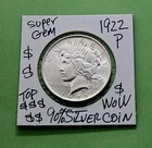 1922 P Peace Silver Dollar CHOICE GEM Brilliant Ultra Rare BU Grade Silver Coin