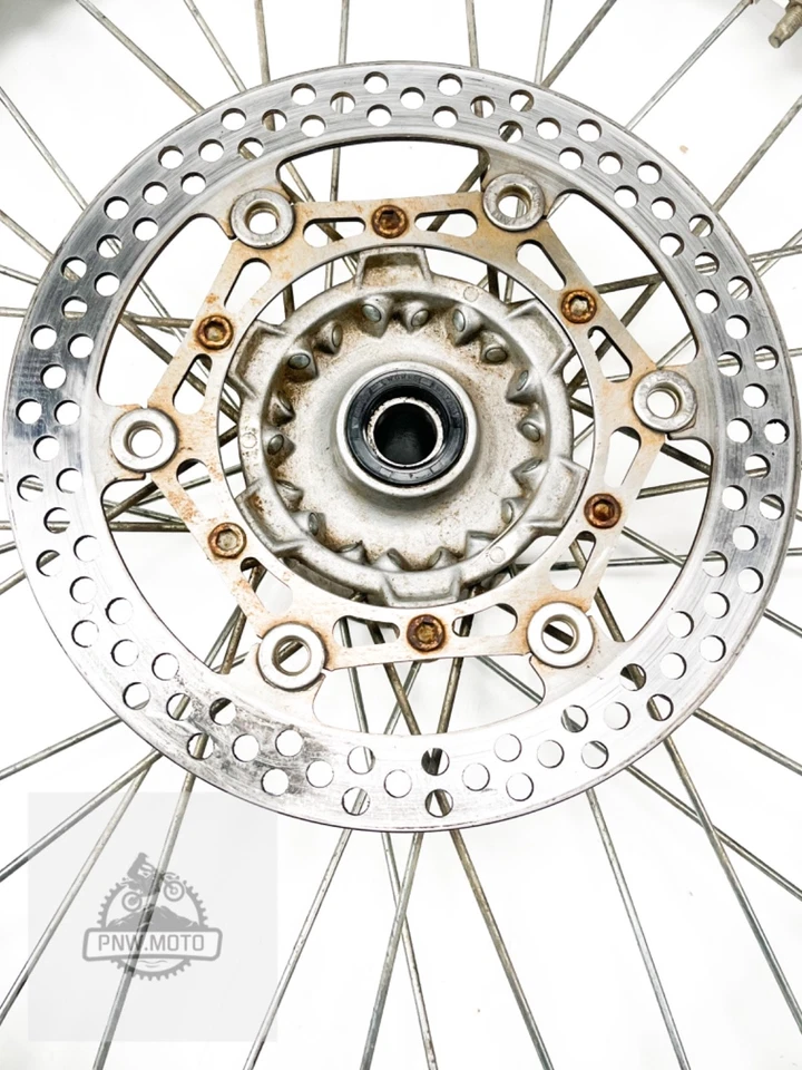 2002 Yamaha YZ250F YZ450F YZ250 YZ 250 125 OEM 21" FRONT WHEEL RIM HUB TIRE - Image 2 of 4