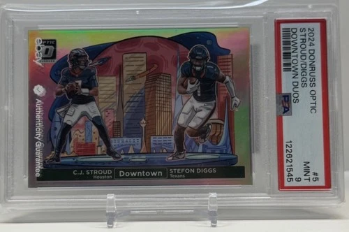 2024 Panini Donruss Optic Downtown Duos C.J. Stroud Stefon Diggs PSA 9 #5 SP