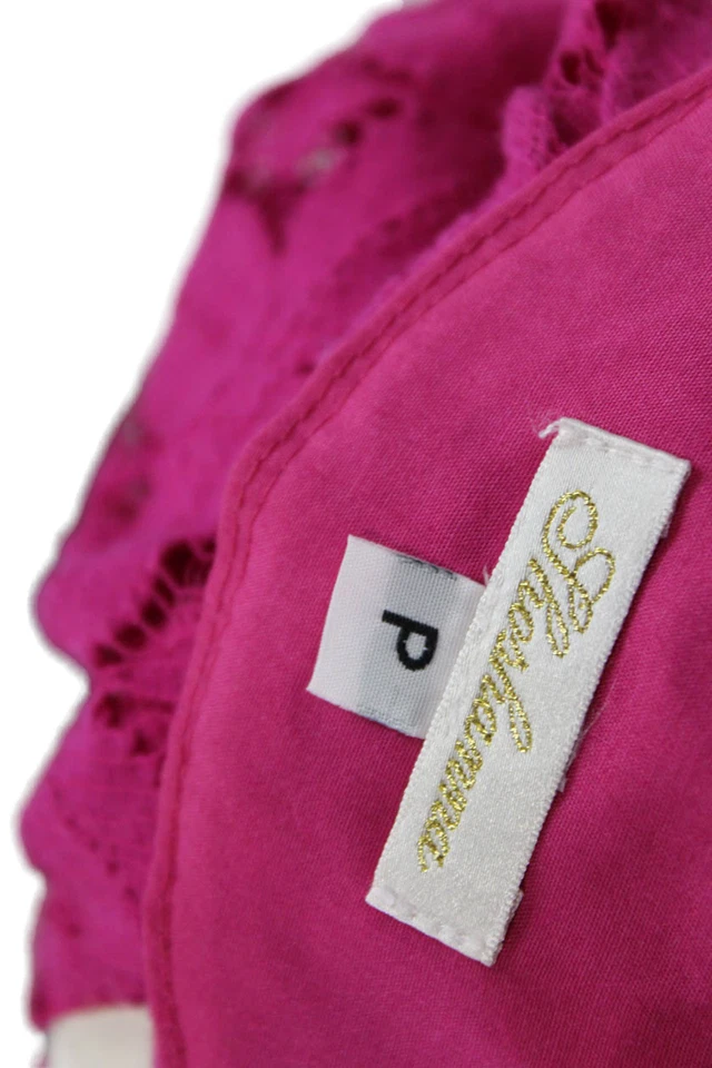 Blusa regata Shoshanna feminina algodão gola redonda pulôver longline rosa tamanho P - Imagem 4 de 4