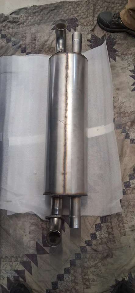 1961-64 buick dual exhaust muffler stainless - Image 2 of 2