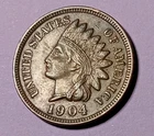 ■ 1904 INDIAN PENNY ONE CENT ☐ EF/AU FREE SHIP