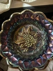 antique Fenton Amethyst Carnival Glass Bowl featuring the iconic "Heavy Grape"