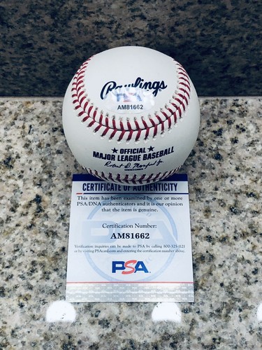 Druw Jones Signed Rawlings Official Baseball Number 2 Pick Inscription PSA COA - Picture 2 of 2