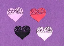 HEART ROSE Valentine die cuts scrapbook cards