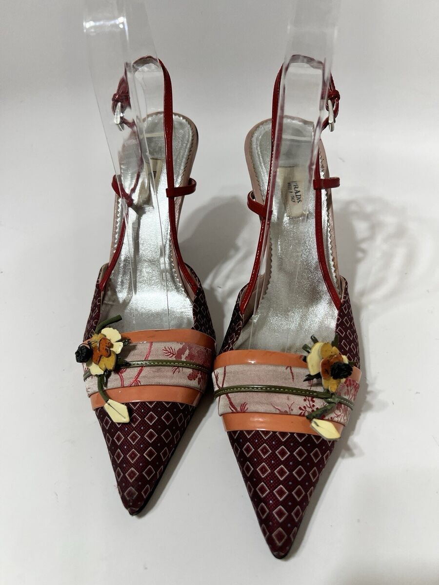 Vtg Prada Red Obi Belt Heels 37.5 | eBay Vtg Prada Red Obi Belt Heels 37.5 | eBay