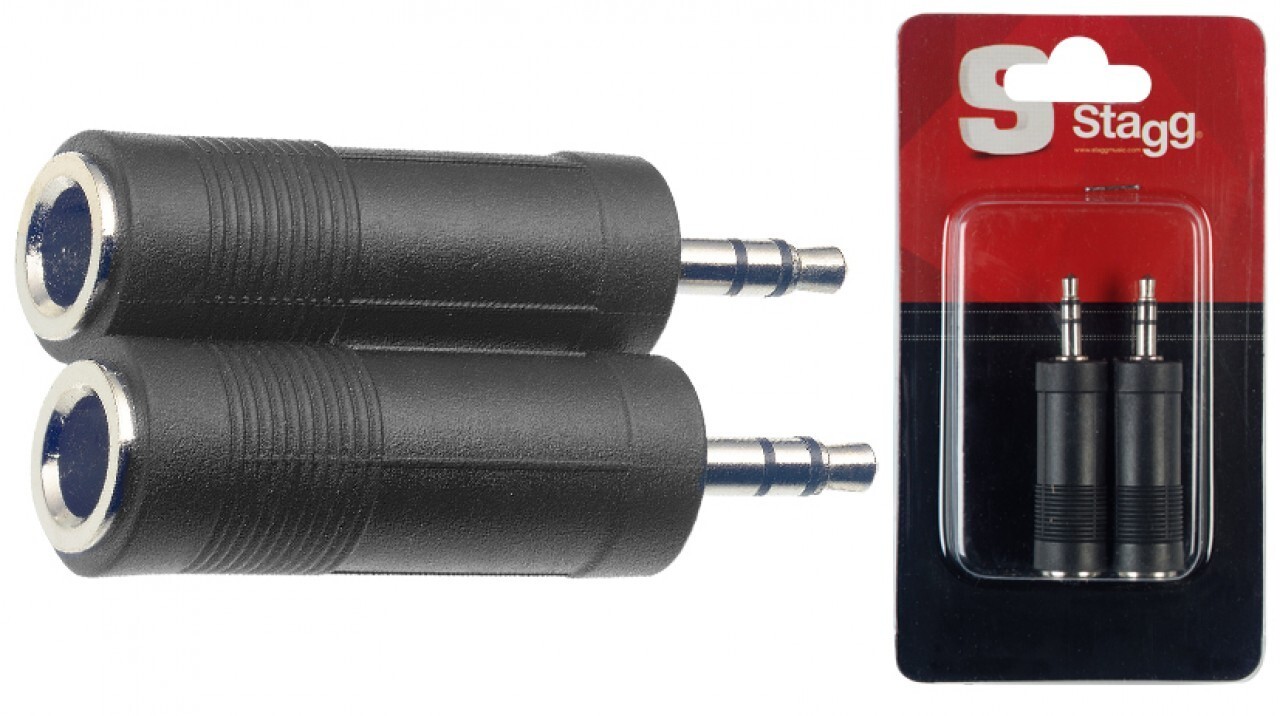 Переходник для стереоразъема Stagg AC-PFSJMSH с 1/4 на 1/8 - в комплекте из 2-х