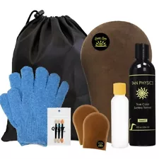 Tan Physics Self Tanner 11pc Bundle: Tanner, Travel Bag, Gloves, Mitt, Applicato