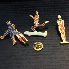 Pin's Folies ❤️ Lot 3 pin's Olympic Ski Skating Albertville 92 Ouverture Bonaly