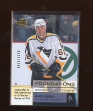 2002-03 UD Foundations Spectacular Efforts Base Card Mario Lemieux /1250  *20730