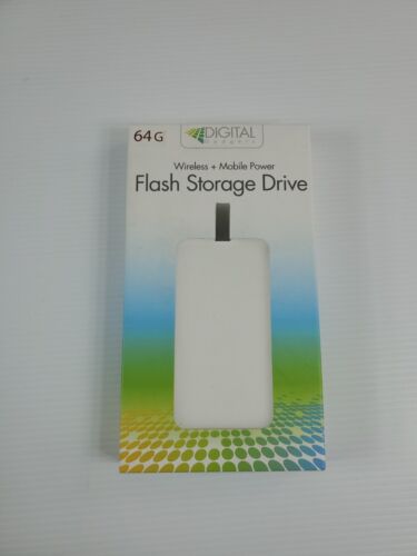 Digital Gadgets Wireless + Mobile Power Flash Storage Drive 64GB NIB FAST SHIP - Picture 1 of 5