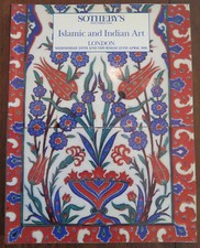 Sotheby’s London. Islamic and Indian Art. 24,25 April 1991.  Used, fine cond