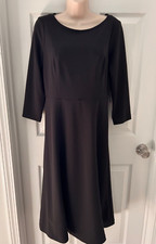 "CALVIN KLEIN" sz. 6 Ladies Black Dress- back zipper/ poly-spandex