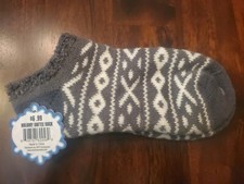 Christmas Holiday Cozie Ankle SOCK 'Gray, Whie' Design NWT OSFM