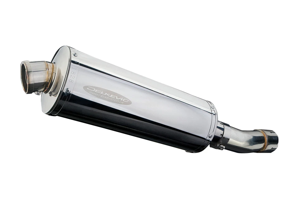 铃木 SV650 1998 - 2002 Delkevic Slip On 14 英寸椭圆形不锈钢排气消声器套件 — 第 2/4 张图片