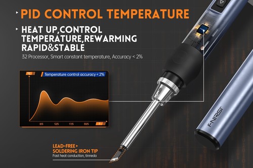 FNIRSI HS01 Smart Electric Soldering Iron PD65W Adjustable Constant Temperature - Picture 9 of 16