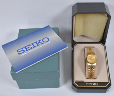 Vtg 1996 Seiko Coca-Cola President Ladies Day Date Watch in