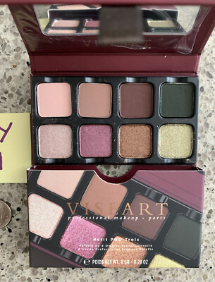 VISEART Petit PRO TROIS Eyeshadow Palette 8 Pigment; .28oz Full SIZE  RET $30