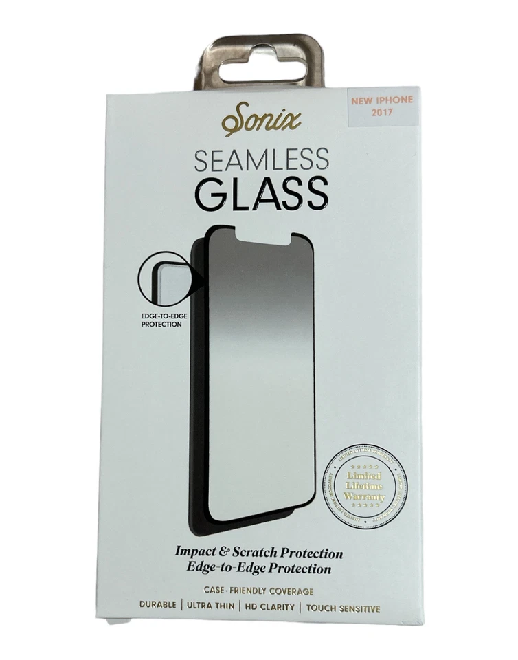 Sonix бесшовное стекло протектор экрана для Apple iPhone X новый в коробке - Изображение 2 из 4