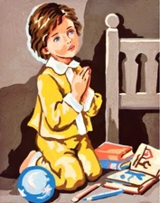 "The Prayer" Printed Needlepoint Tapestry  Canvas 3295