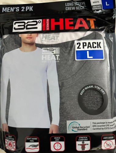 32 DEGREES HEAT MEN'S 2 PACK LONG SLEEVE CREW NECK - Picture 11 of 11
