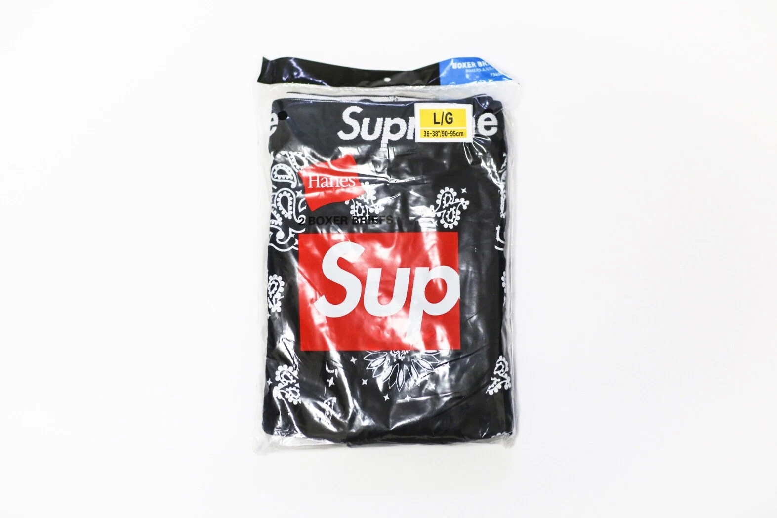 Bandana noir Supreme x Hanes L (lot de 2)