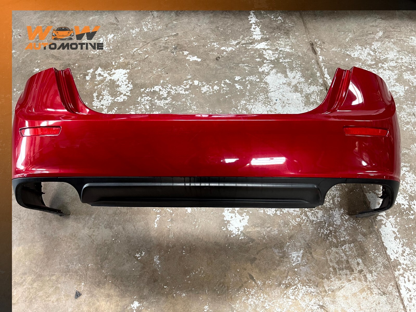 14-17 MASERATI GHIBLI REAR BUMPER COVER RED OEM