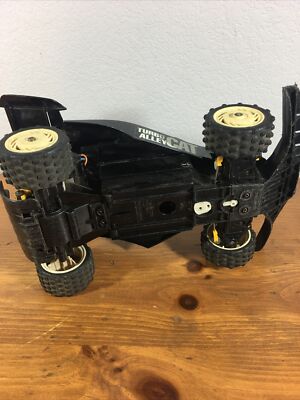 Vintage 80s Nikko Black Turbo Alley CAT 88 RC Car Parts Or Repair