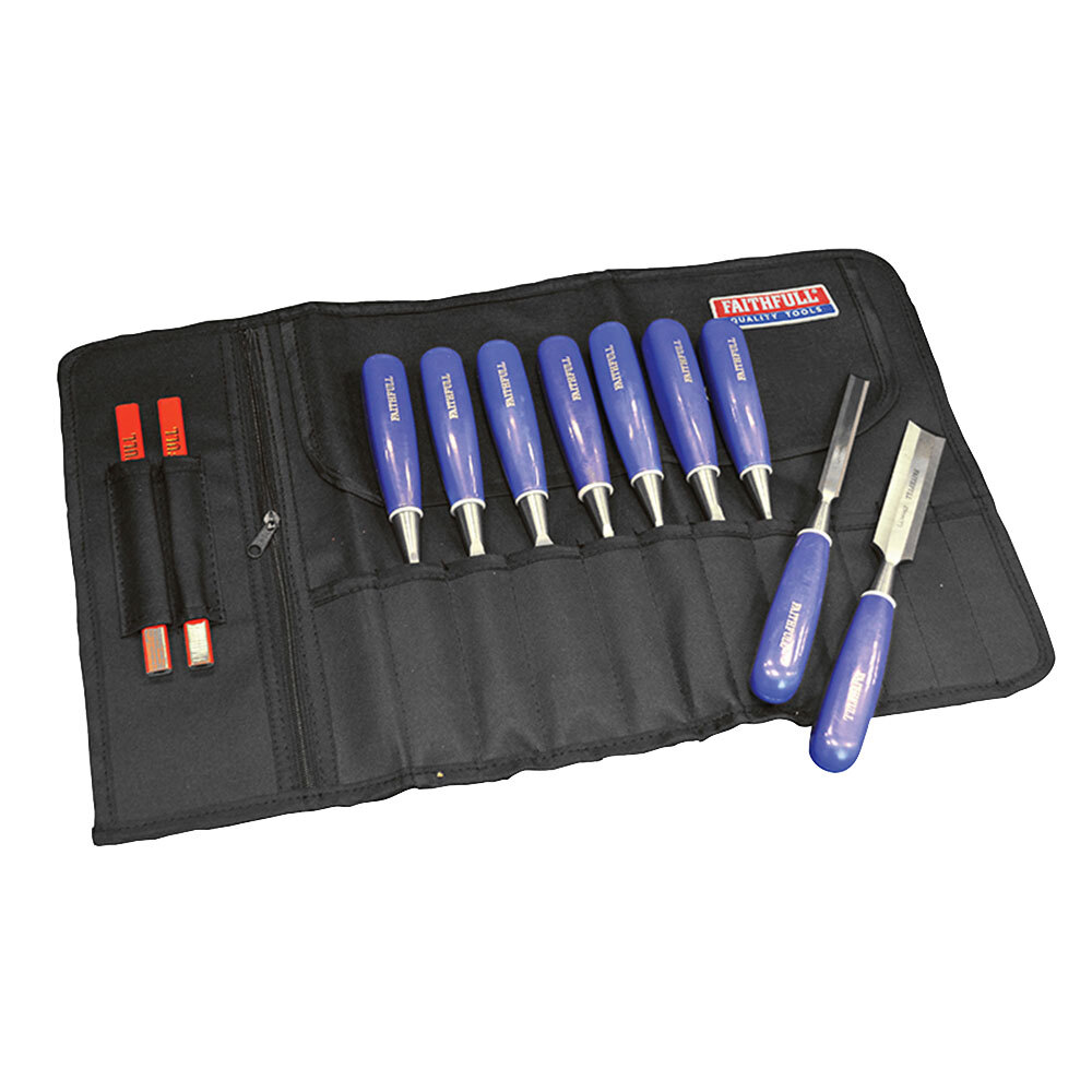 Faithfull 12 Pocket Chisel Roll 32 x 68cm FAICR12