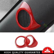 Fit For Ford Mustang 2015-2021 Paint Red A Pillar Speaker Frame Cover Trim 2PCS