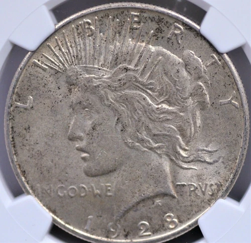 1928 S PEACE DOLLAR NGC VERY CHOICE ABOUT UNCIRCULATED 58 EXCELLENT ORIGINAL 