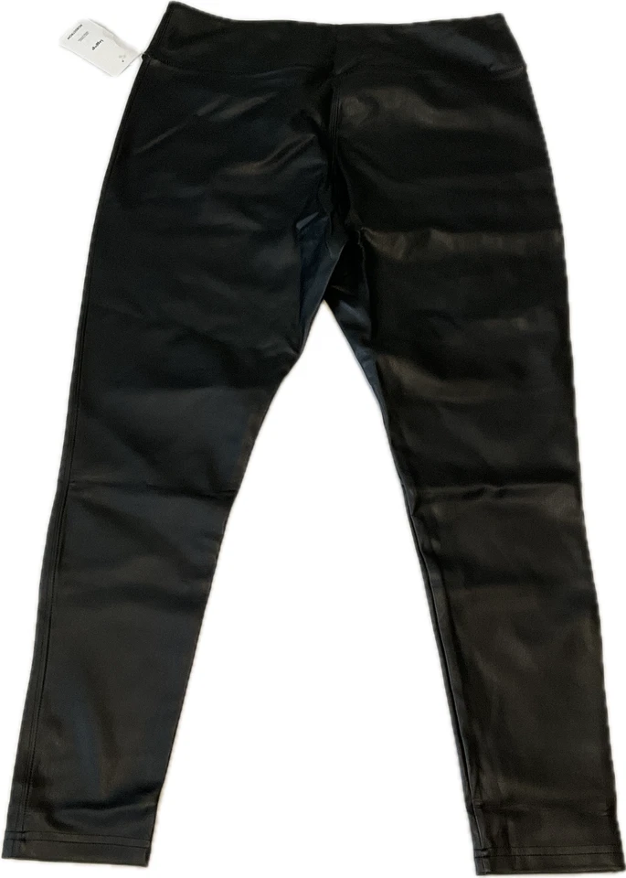 Leggings Nordstrom para mujer talla L negro imitación cuero Foto 2 de 4
