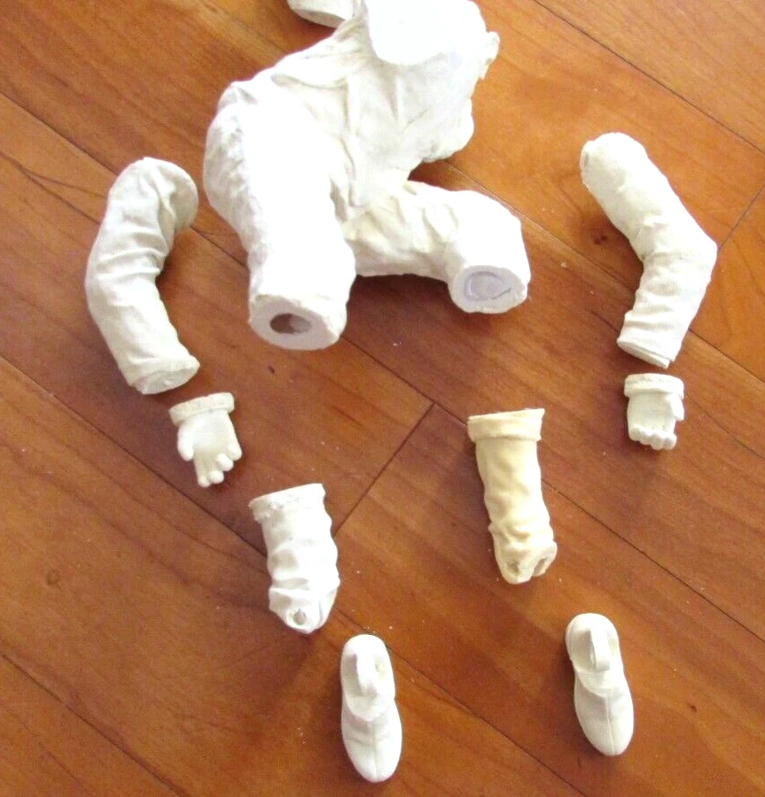 Vintage motorcycle rider 1:6 1:8 10 in H as posed custom made in pieces to fit - Image 4 of 4