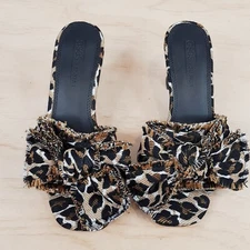 ASOS Womens Size US 7 or UK 5 Leopard print Heels Mules Sandals Shoes