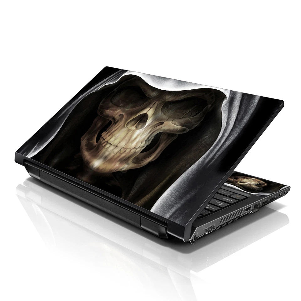 Laptop Skin Sticker Notebook Decal Cover Hooded Skull for HP Dell Apple 17"-19" - Image 2 of 4